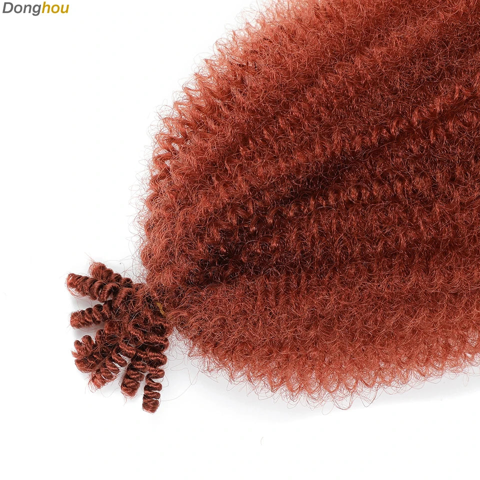 Donghou Ombre Blonde Ginger Afro Twist Hair 350 1B 30 27 613 Bug Colors Springy Twist Braiding Hair for Soft Locs Marley Braids