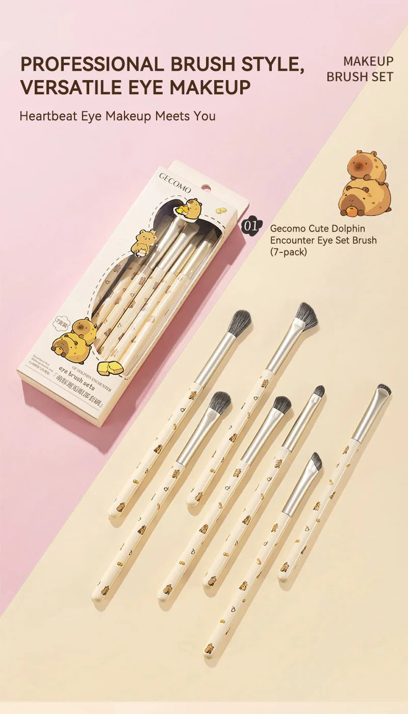GECOMO Eye makeup brush set, Detail brush, Shading brush,Nose Shadow Eye Makeup set,a complete set of makeup tools for beginners