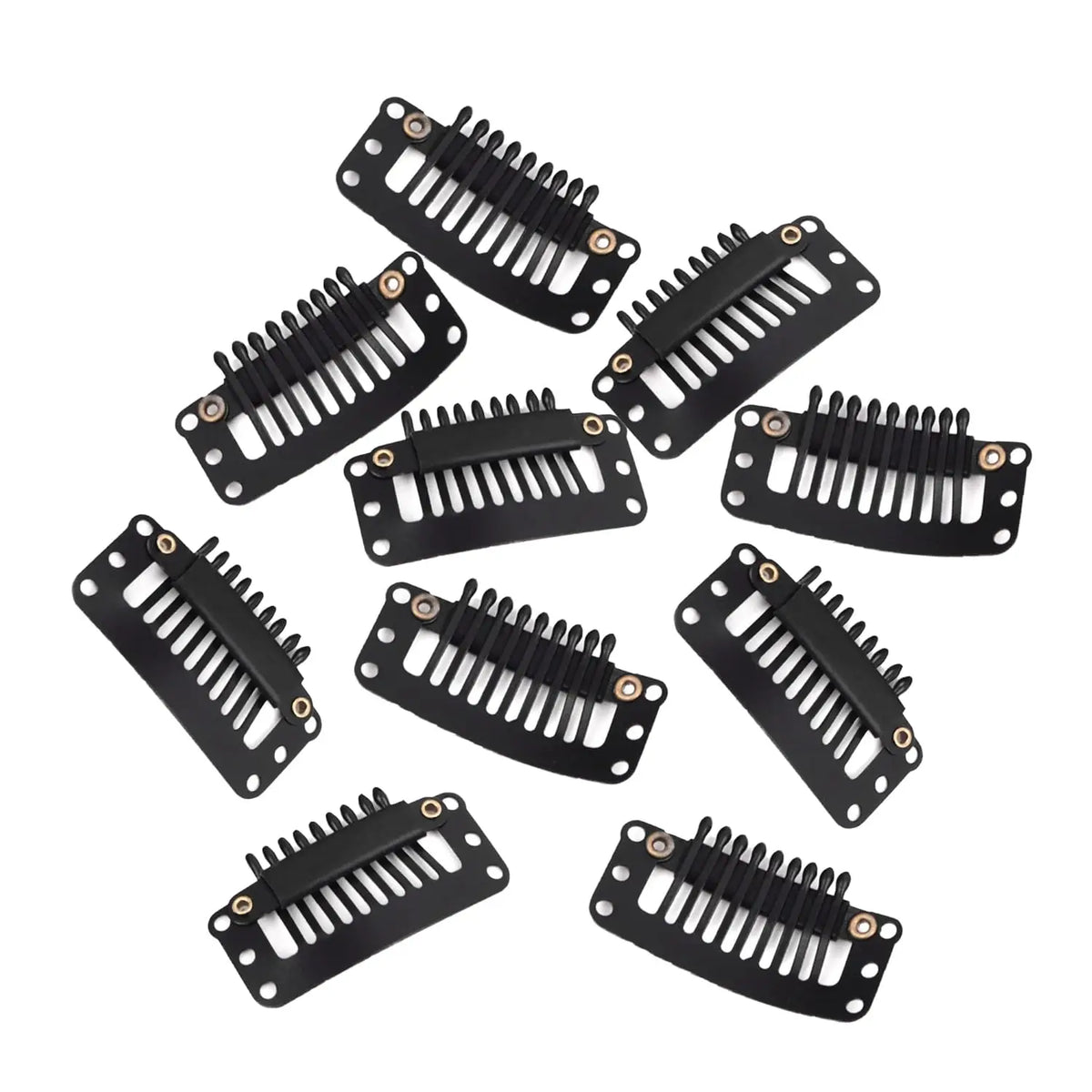 10/20/50 Pcs Hair Extensions Clips 9-Teeth Wig Comb Clips Snap Hair Extension Accessories Tool 32mm