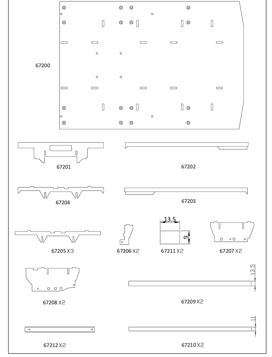 Spare Parts 002 for Crossrc EMOXL2 Big Mustang 1/8 Remote Control 6x6 Truck Body shell and Spare Parts CROSSRC EMO XL2 emo x4