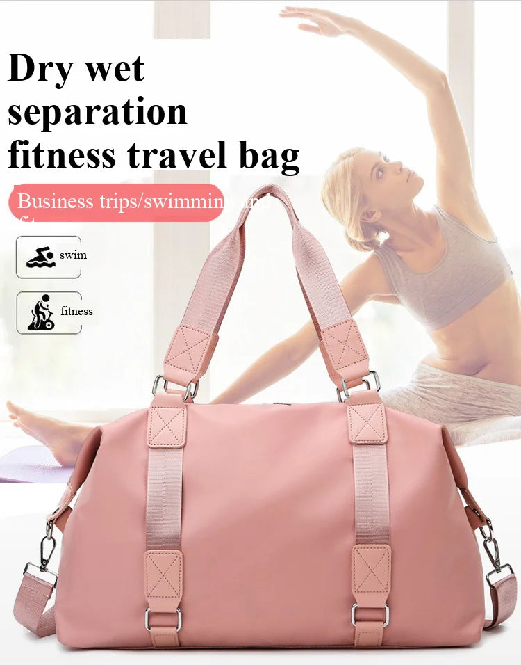 Large Gym Bag with Wet Dry Compartment | Sport Duffel for Women Men | Travel Tote