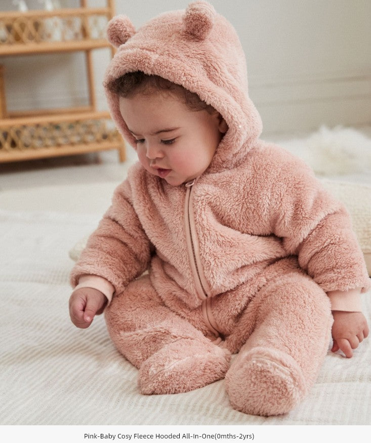 In Stock British next New Arrival Baby Fall and Winter Thick Coral Fleece Knitting Jumpsuit Romper Fleece-lined Jumpsuit Pajamas