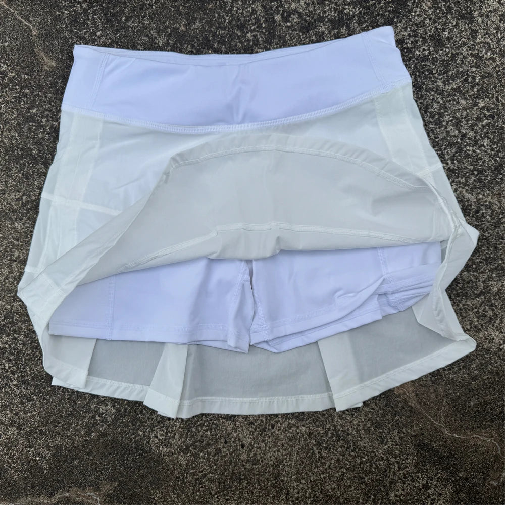 Women's Pleated Tennis Skirt Quick-Drying Anti-Exposure Leisure Joker Sports Golf Yoga Skirt for Female