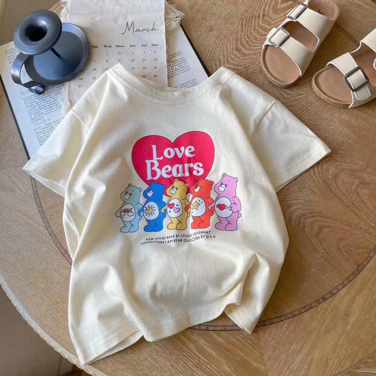 Summer New Cartoon Print Children's Short Sleeved Boys And Girls Loose Fashion T-shirt Round Neck Casual Pullover Tee