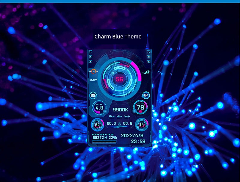 3.5-Inch Computer Status Monitoring Sub-Screen IPs Full View 60fps 480 * 320usb-C Chassis Aida64 Free