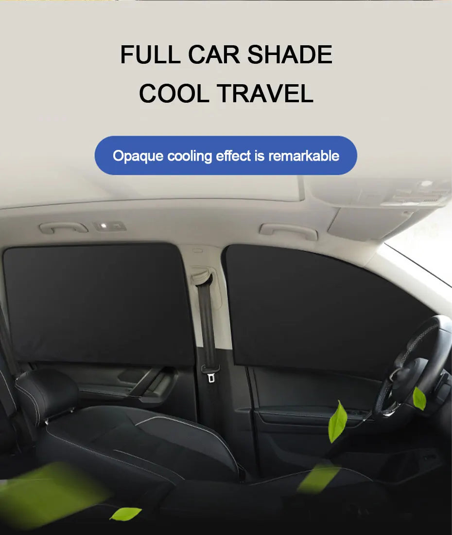 SEAMETAL Magnet Car Side Window Curtain 2Pcs Car Sun Shade Privacy Curtains Front/Rear Window UV Blocking Summer Sunshade Cover