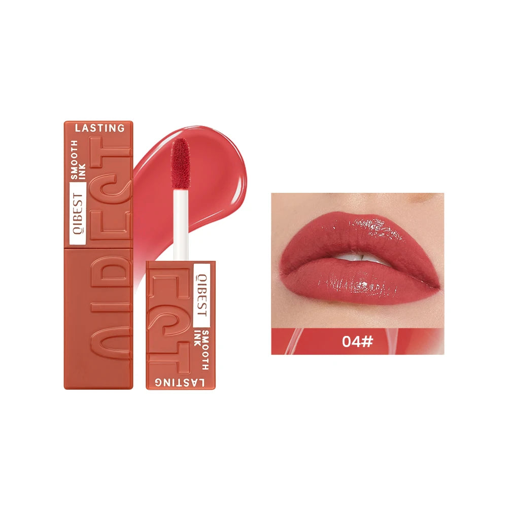 QIBEST Watery Gloss Lip Glaze Moisturizing Long Lasting Sexy Red Liquid Lipstick Mirror Glossy Lip Gloss Tint Cosmetic For Women