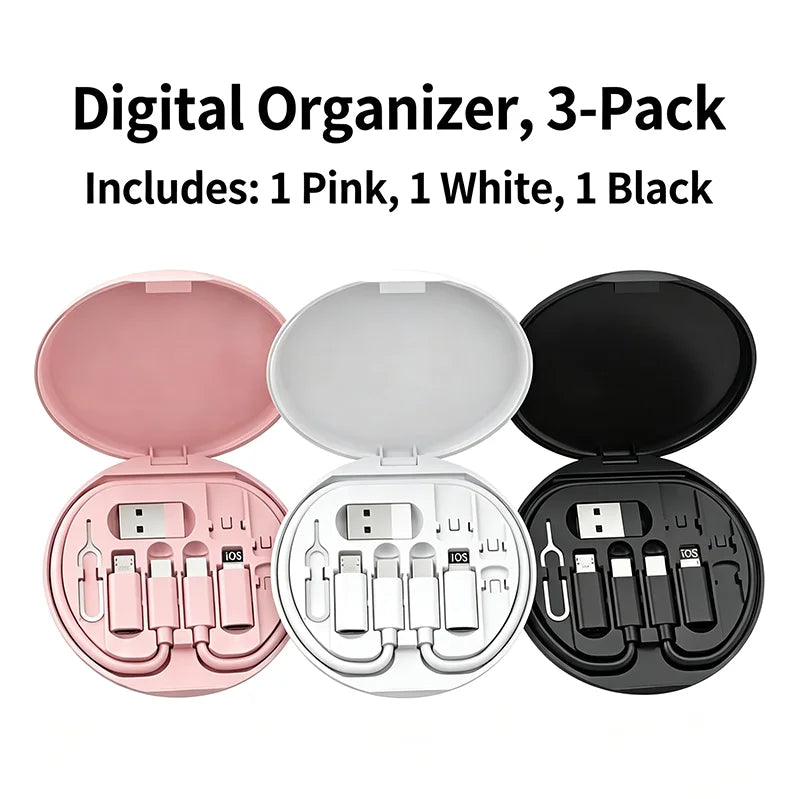 60W Multi USB Type C to C ，Charging Adapter Cable Kit USB C to Lighting Conversion Set USB A & Type C to Micro/Type C/Lighting