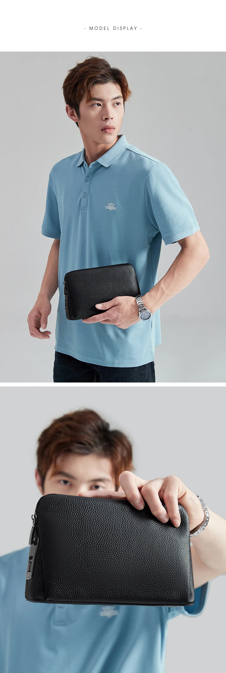 Man`s Fingerprint Lock Handbag Security Wallet