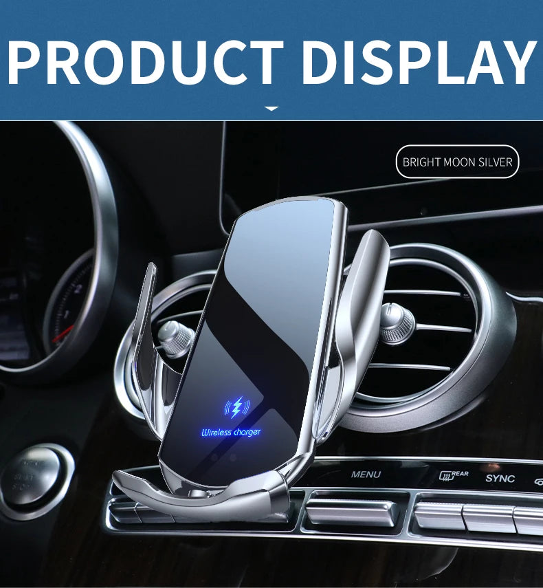 Car Wireless Charger Air Vent Car Phone Holder Fast Charging Station Car Bracket For iPhone 17 16 15 14 Samsung Xiaomi Oppo Vivo