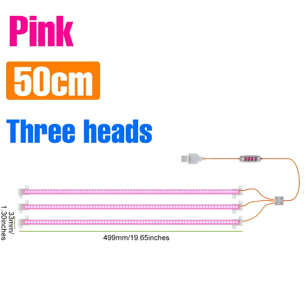 LED Plant Grow Light Bar 5V Full Spectrum Potted Fill Lamp USB Indoor Dimmable Succulent Seeding Flower Cactus Cultivate Lamps