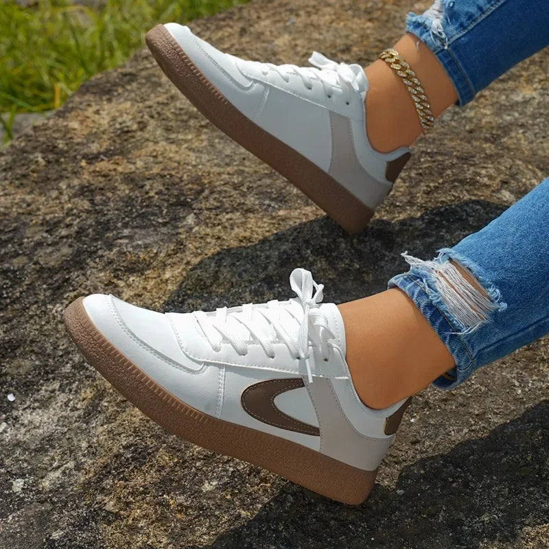 2025 New Leisure Sports Shoes For Women Comfortable Soft Bottom Outdoor Walking Lady Fashion Flats Shoes New Low-top