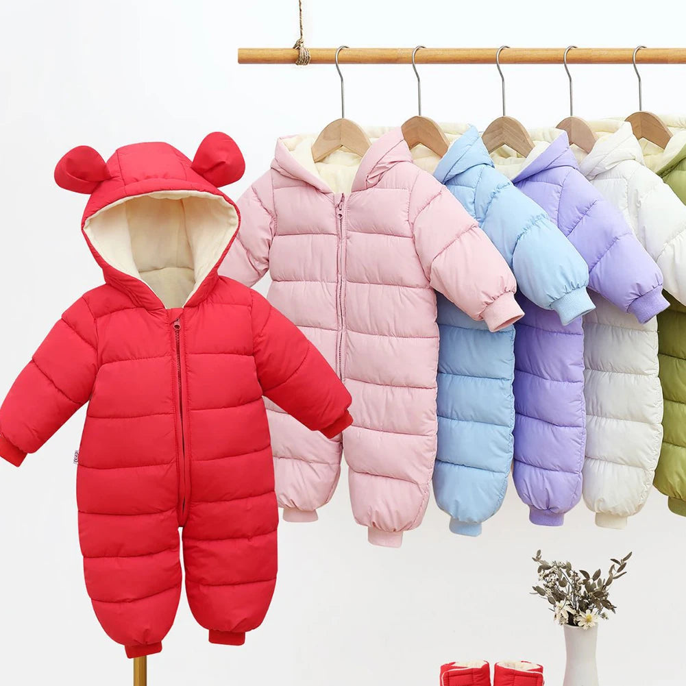 LPATTERN Toddlers Winter Romper,Hood Windproof Babies Jumpsuits,Infant Boys Overalls,Girls Sonwsuits,Warm Children's Outfits