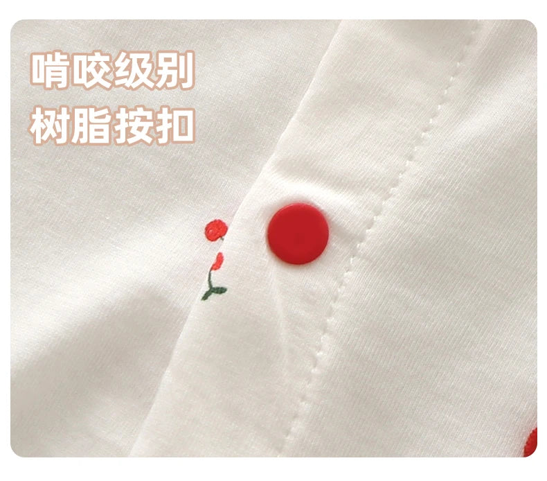 Baby Summer Clothes, Two-Piece Set for Girls, Air-Conditioned Clothing, Class a Pure Cotton Pajamas, Newborn Underwear Set, Thin Style