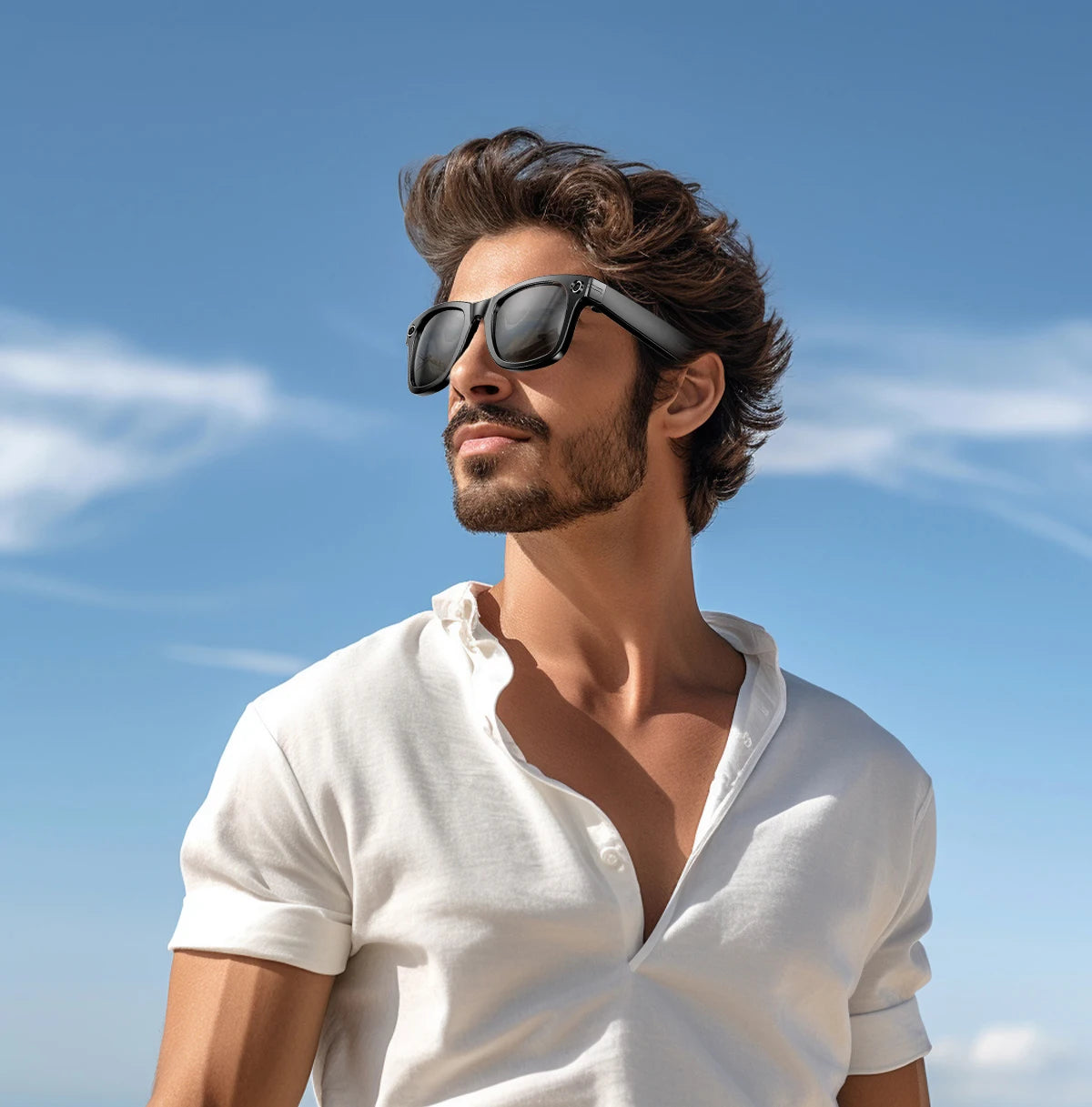 Smart Glasses 8 Million Pixels Recording Videos AI Photo Recognition Answer Translation 270mAh IP65 Waterproof Bluetooth Glasses