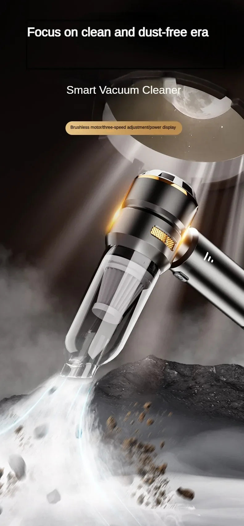 Car Vacuum Cleaner Wireless Mini Handheld Strong Suction Cleaning Machine Portable Vacuum Cleaner for Car Home