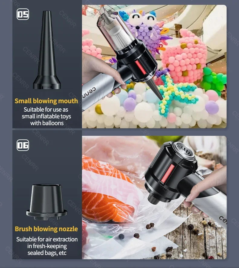 CENRR 998000PA Car Vacuum Cleaner Strong Suction Powerful Handheld Wireless Vacuum Cleaner Mini Blower for Home Appliance