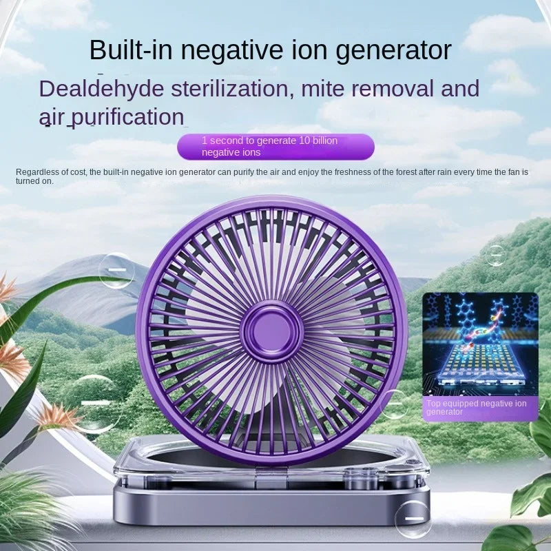 Remote Control Wall Hanging Electric Fan, Kitchen Toilet Special Refrigeration Mini Air Conditioner, Silent Charging Wall Fans