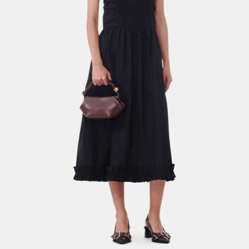 New Luxury Designer Mini Handbag, Spacious Knotted Crossbody Bag For Women, Solid Color and Crocodile Pattern Shoulder Bag