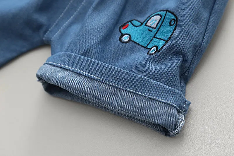 Summer Children Boys Infant Cotton Clothes Cars T Shirt Shorts 2pcs/Set Toddler Fashion Clothing Baby Tracksuits 1 2 3 4 5 Years