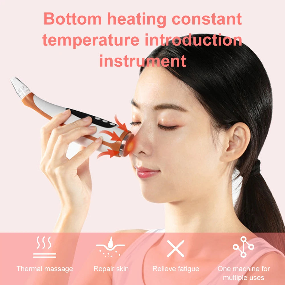 Electric Blackhead Remover & Pore Cleaner, Acne Treatment Facial Device with Skin-Tightening for Deep Cleansing Skincare Tools
