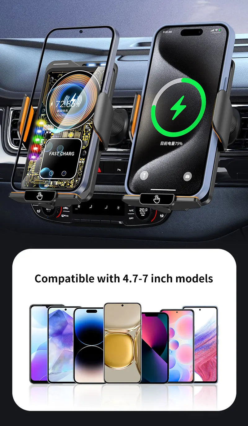 Car Phone Holder For AUDI A3 S3 8V 2014 2015-2020 Magnetic Wireless Charging Magsafe Dedicated Mobile phone stand Accessories
