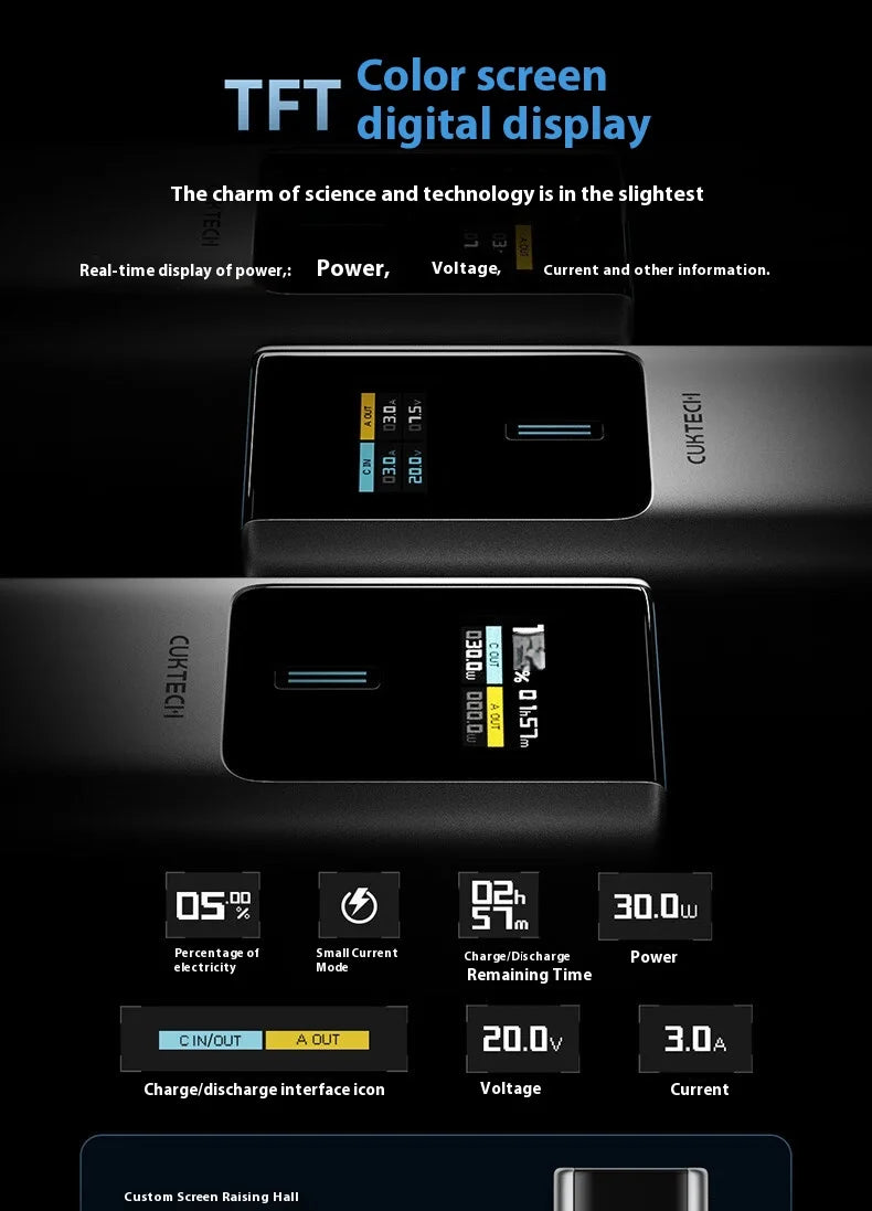 CUKTECH No.10 150w Power Bank Two-Way Fast Charge 10000mAh Portable Powerbank Fast Charging For iPhone16 15 14pro Max Huawei