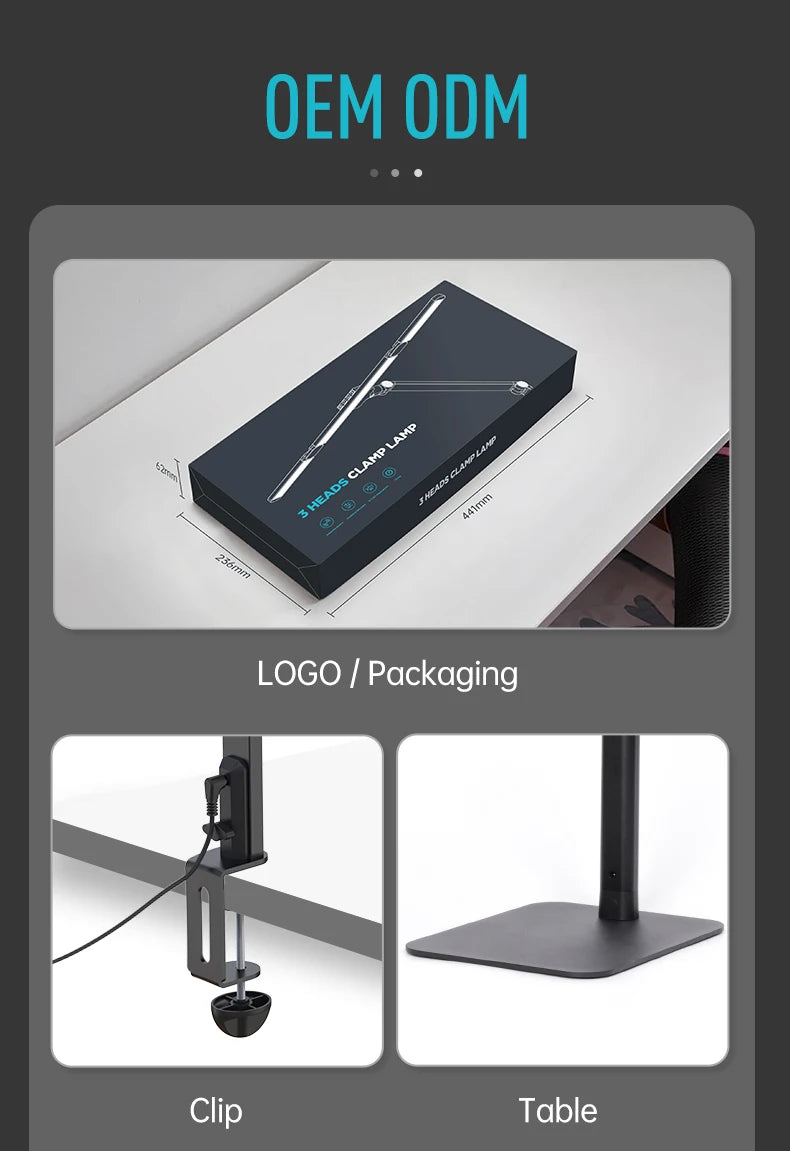 LED Desk Lamp with Clamp Remote Dimming 24W Ultra Bright Desk Lamp for Home and Office Architects Paired with Ambient Lighting