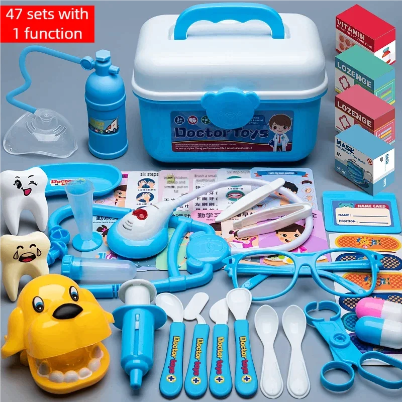 WizKidz Doctor Nurse Role Play Set Medical Tools With Stethoscope & Injectors In A Pretend Play Trolley Box Ideal Gift for Kids