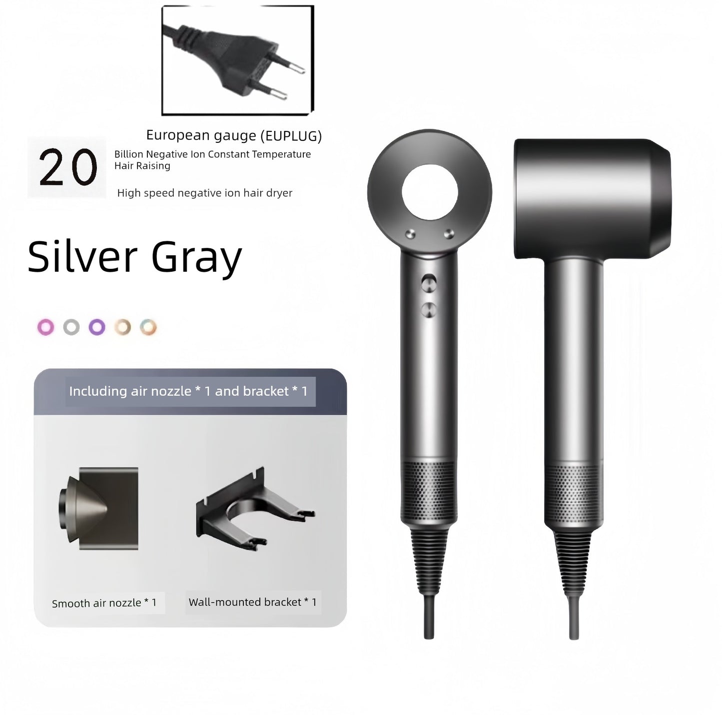Hair Dryer For Home Negative Ion Top with High-Speed Hair Dryer Student High-Power Negative Ion Leaf-Free Hair Blowing Hair Dryer