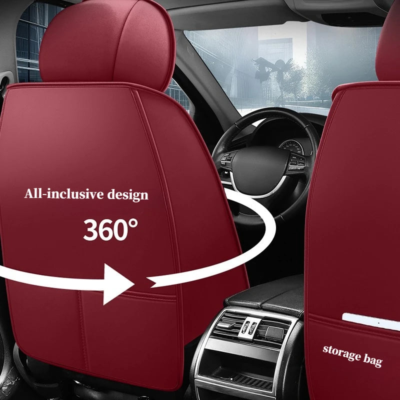 Single Front Car Seat Cover, Full-Wrap Design, Breathable Perforated PU Leather, Universal Fit for Most Sedans, Trucks & SUVs