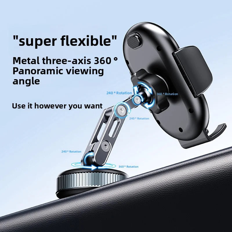 Vacuum Suction Car Phone Holder for Dashboard/Display/Glass Navigation, Universal Fit for Smartphones Over 4.7 Inches