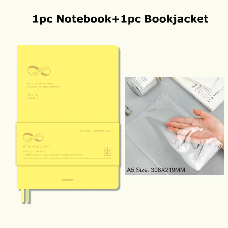 Kinbor 2026 A5 Efficient Planner Notebook,2 Days per Page with Habit Tracker,To-Do Lists&Time Management for Workplace, College