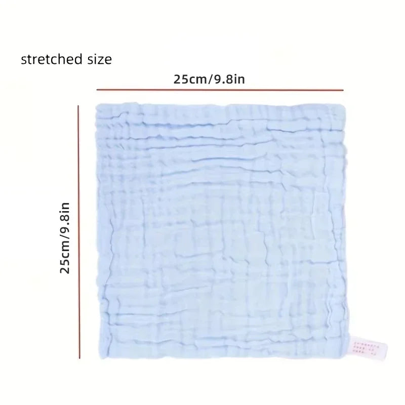 Soft Muslin Baby Washcloths - Gentle Newborn Face Towel for Sensitive Skin, Ideal for Baby Registry & Shower Essentials