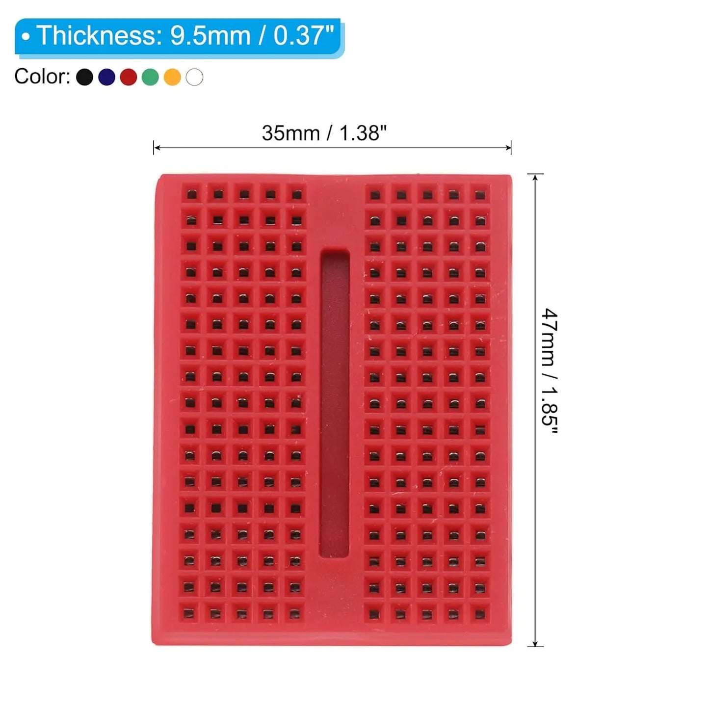 6pcs Solderless Breadboard Small Breadboard 170 Tie Points Prototype PCB Bread Board Electronics Self Adhesive Plates