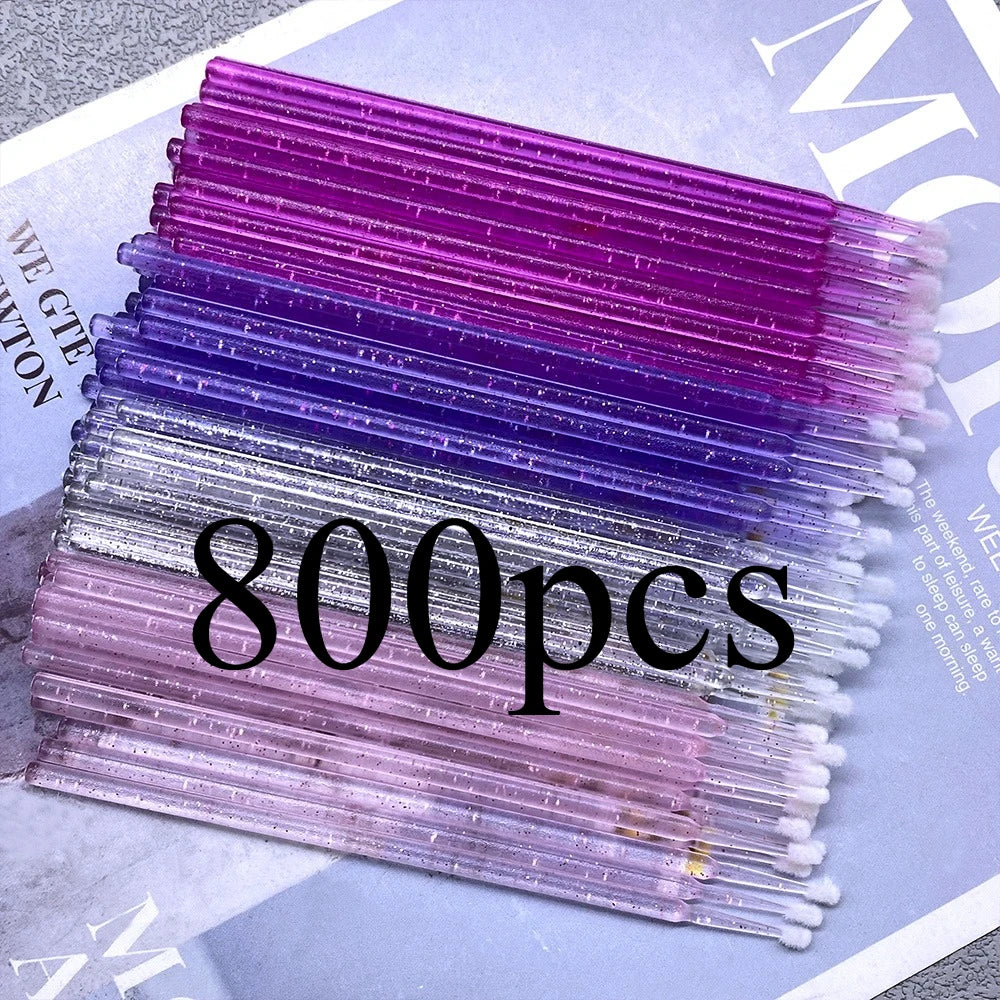 400/800pcs Micro Brush Crystal Lash Removing Swab Microbrush Mascara Wands Applicator Eyelash Extension Makeup brushes Tools
