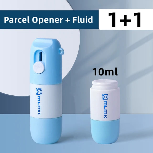 2 In 1 Express Tool Thermal Paper Correction Liquid Package Unpacking Knife Home Office Identity Data Security Protection Liquid