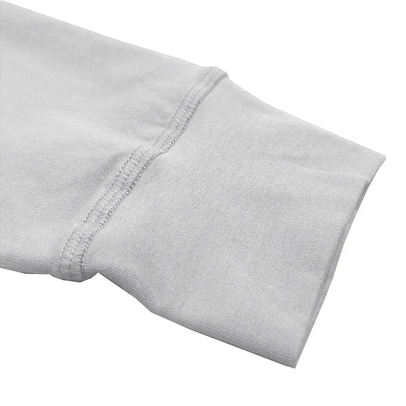 SHiONFA Spring Men's Long Sleeved T-shirt Casual Soft Cotton Base Shirt Placket Front Button Solid Color Pullover