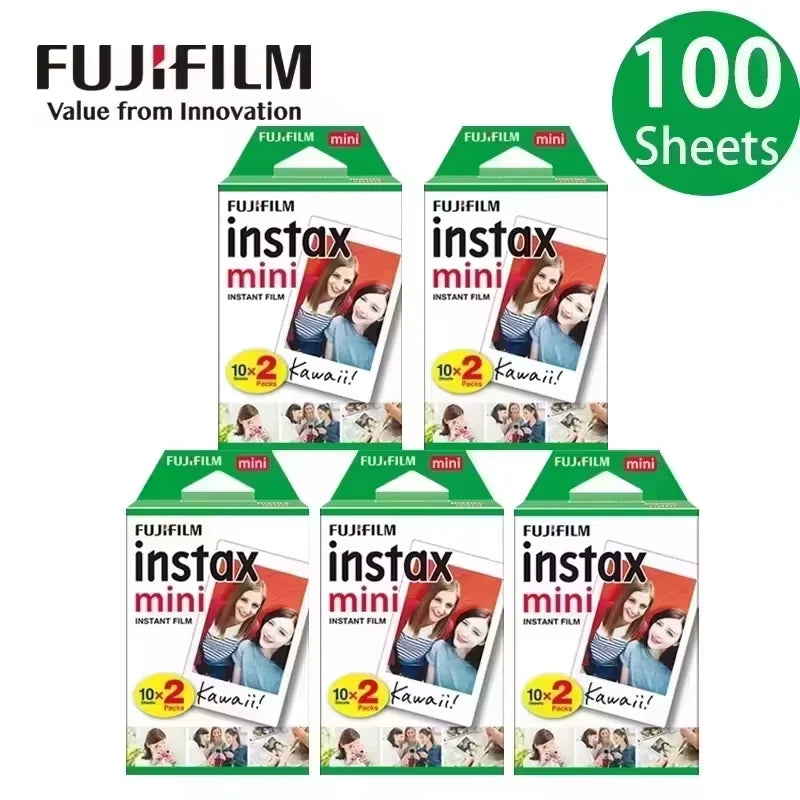 10/20/40/80/200 Sheets Fujifilm instax Mini 11 12  9 7+ 90 3 Inch White Edge Films For Instant Mini Camera 25 50s 90 Photo Paper