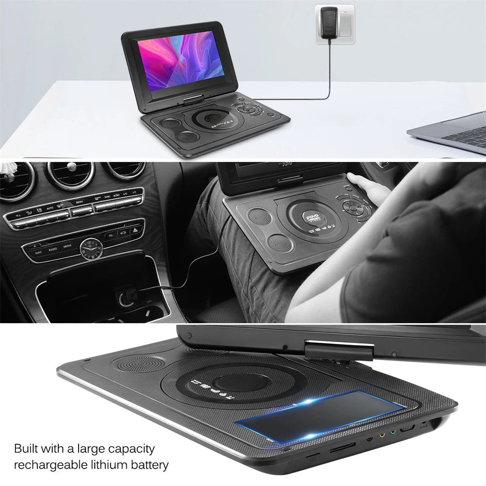 2025 Inches Portable DVD Player Region-free EVD Player USB Port 270 Degree Rotation Swivel Screen EVD Player Lecteur DVD New