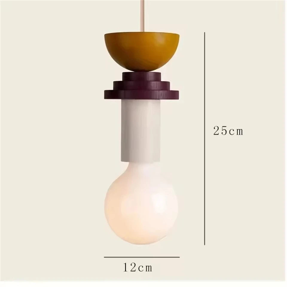 Modern Lustre Grain Ceiling Pendant Lamp Nordic Wood LED Pendant Lights Kitchen Restaurant Home Decor Hanging Lamp Light Fixture