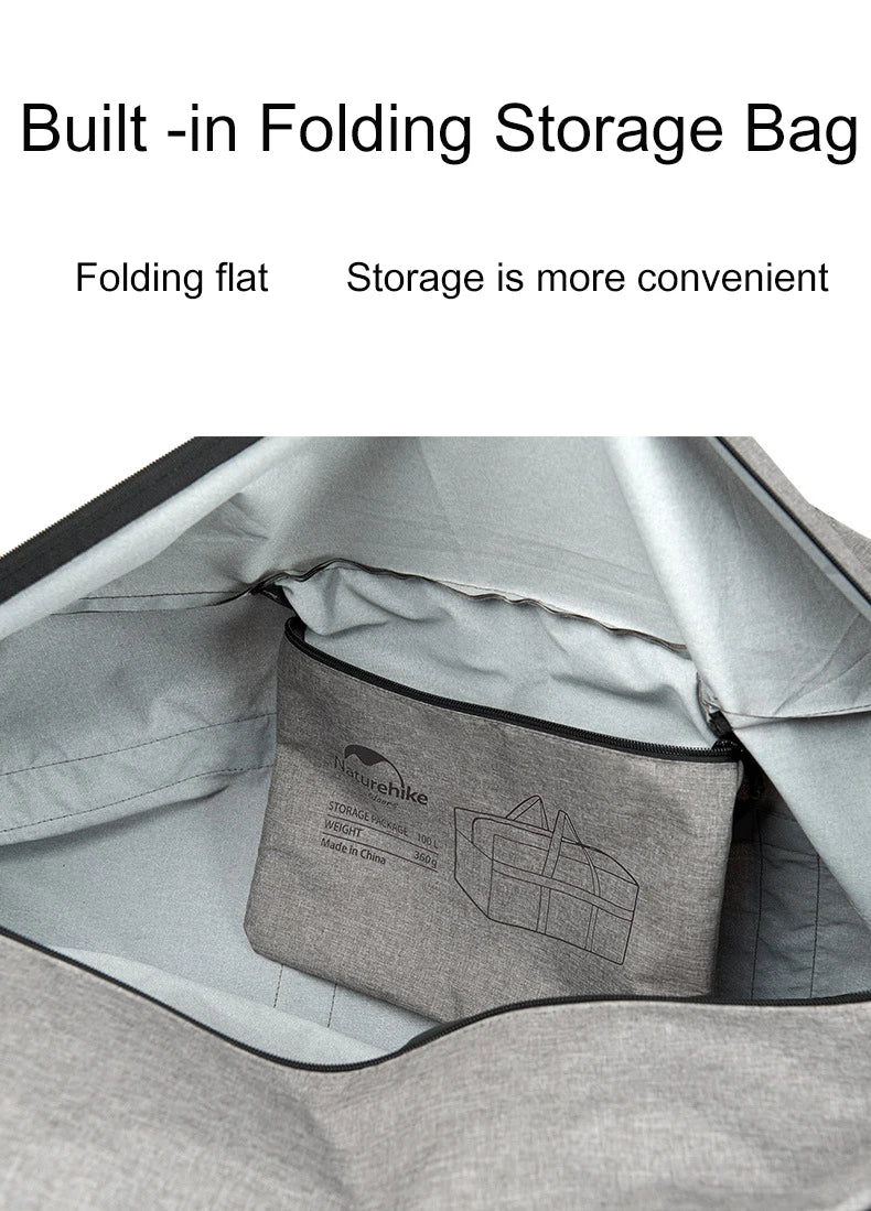 Naturehike Folding Large Capacity Storage Bags 45L 100L Carry Bag Camping Accessories Travel Bag for Family Outdoor Activities