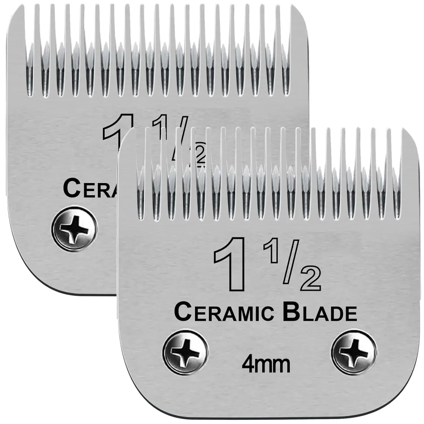 2PC Detachable Pet Clipper Replacement Ceramic Blades Compatible with many Andis /Oster A5/Wahl KM Series Dog Clipper Trimmer