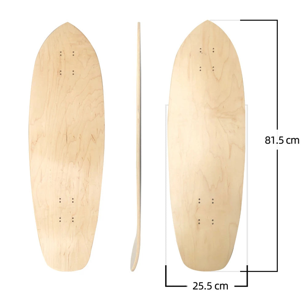 28/30/31/33/36 Inch Skate Board Smooth Maple DIY Skateboard Longboard Blank Land Surfboard Deck Short Board For Outdoor Sports