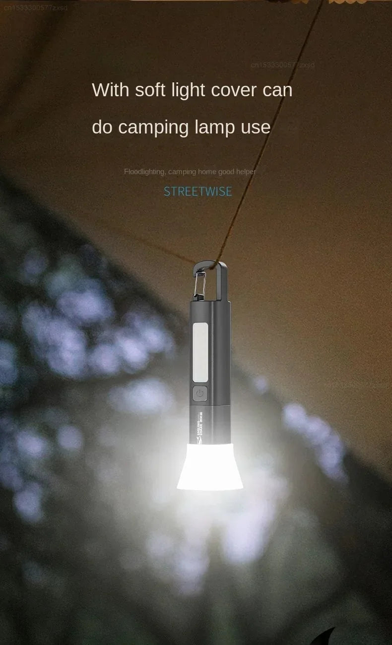 Xiaomi SMILING SHARK Outdoor Flashlight Portable Strong Lights Variable Focus with Home Camping Fishing Walking Lighting Lamp