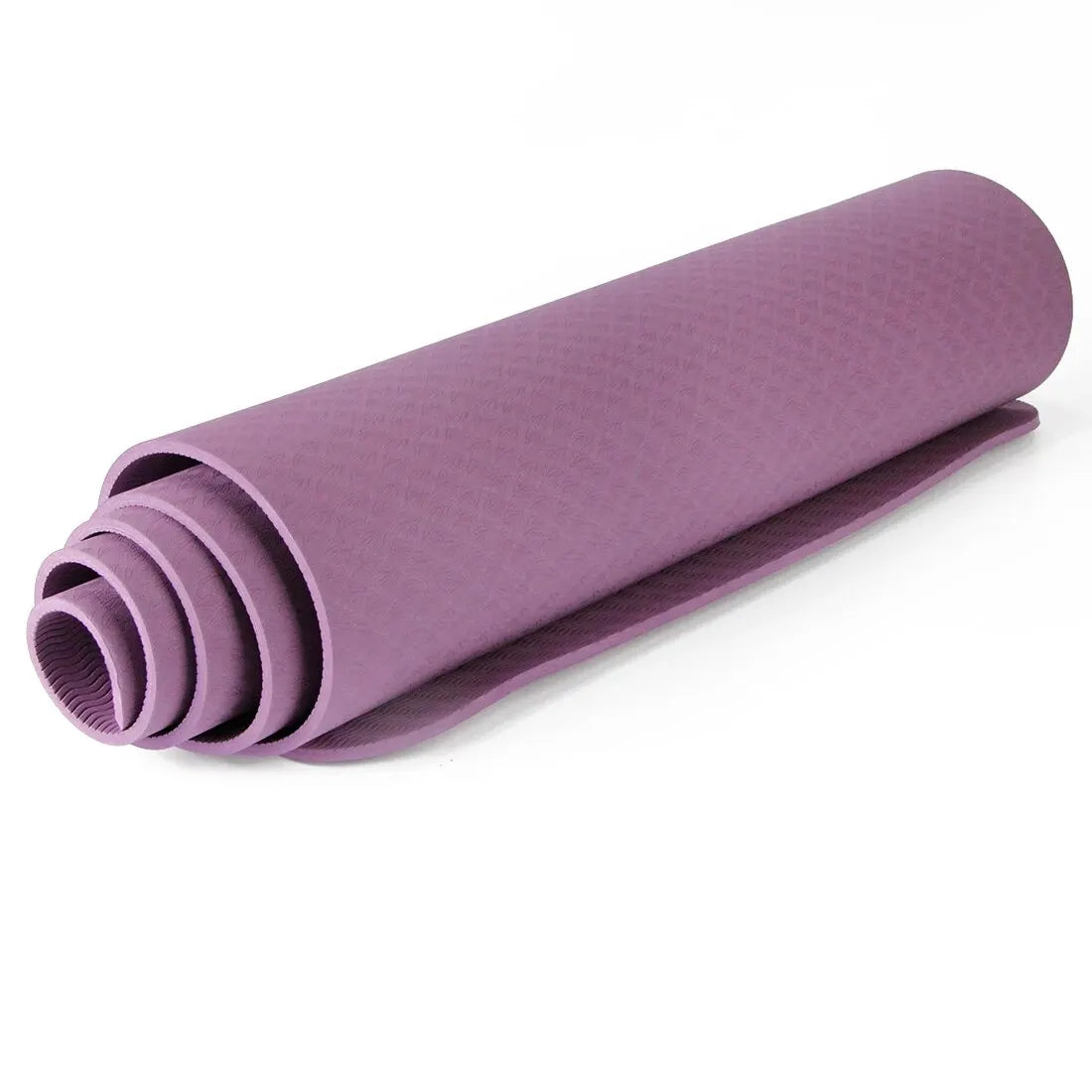 TPE Yoga Mat 173*57cm Eco-friendly Non-Slip Exercise & Fitness Mat for Men&Women with Carrying Strap, Home Workout Mat for Yoga