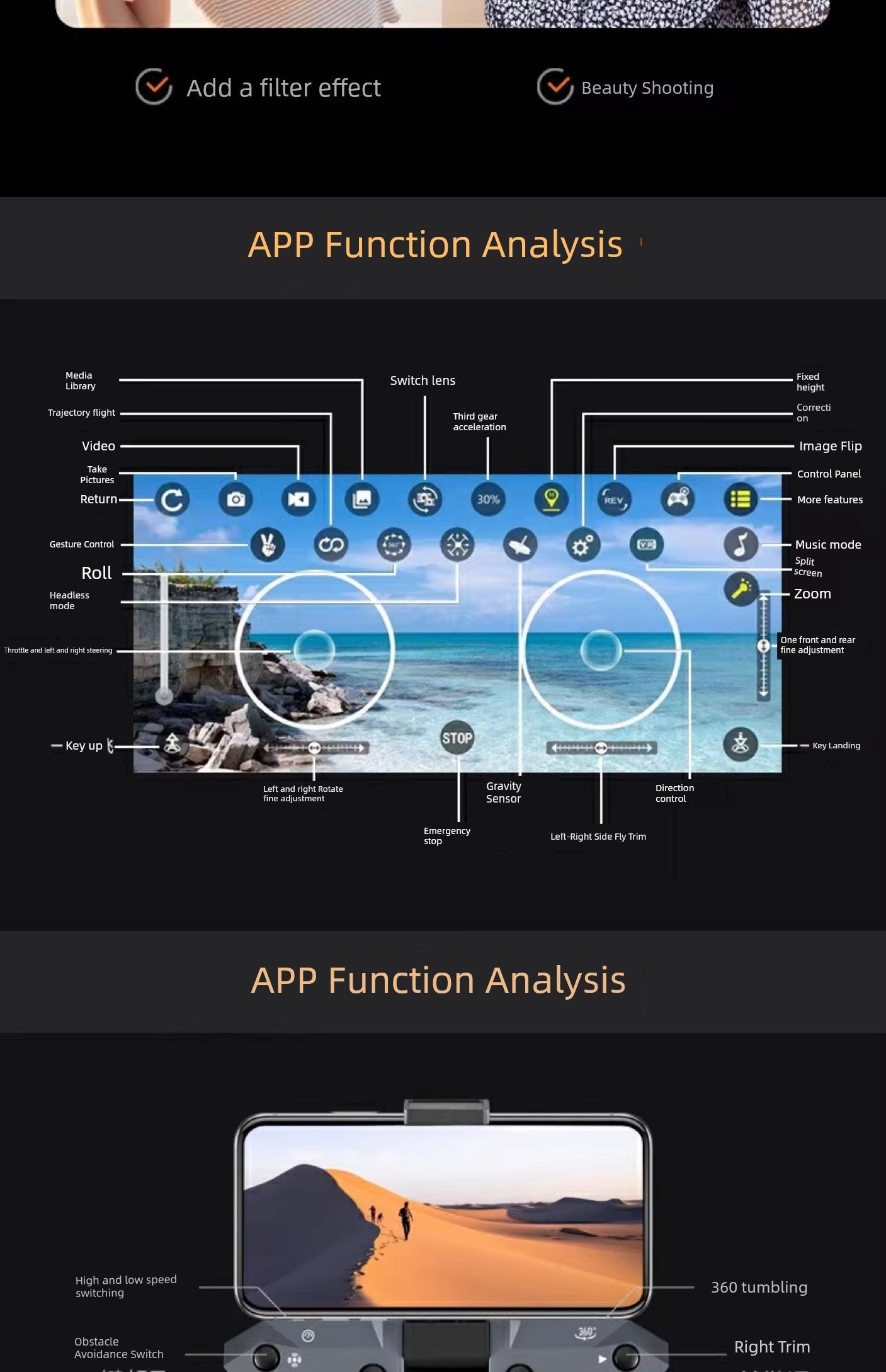 Nuobaman Kids Toy Birthday Gift Drone