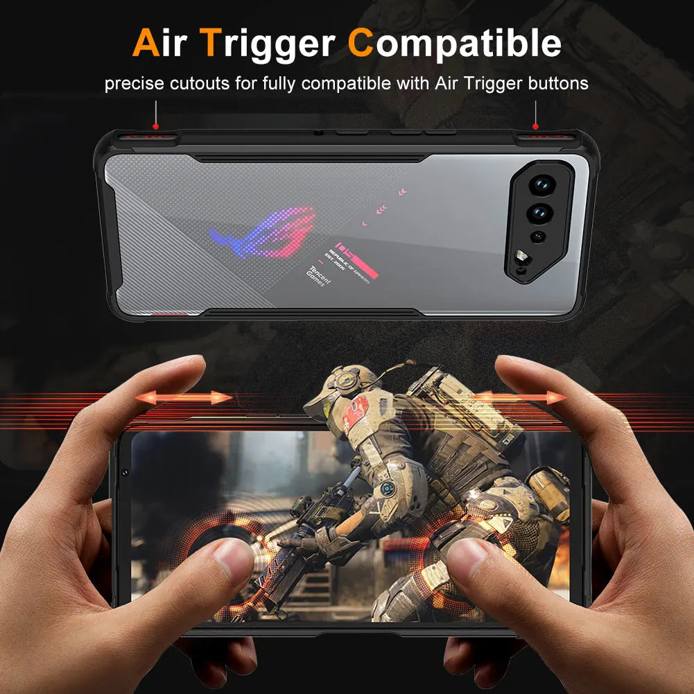 CaseFor ASUS ROG Phone 5 Case Gaming Protective Cover Air Trigger Compatible Shockproof Back Cover with Camera Screen Protection