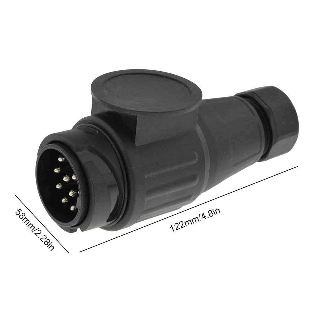 13Pin Trailer Plug 12V Towing Bar Socket 13 Pole Caravan Wiring Electrical Connector Trailer Electrical Connector for Vehicle RV