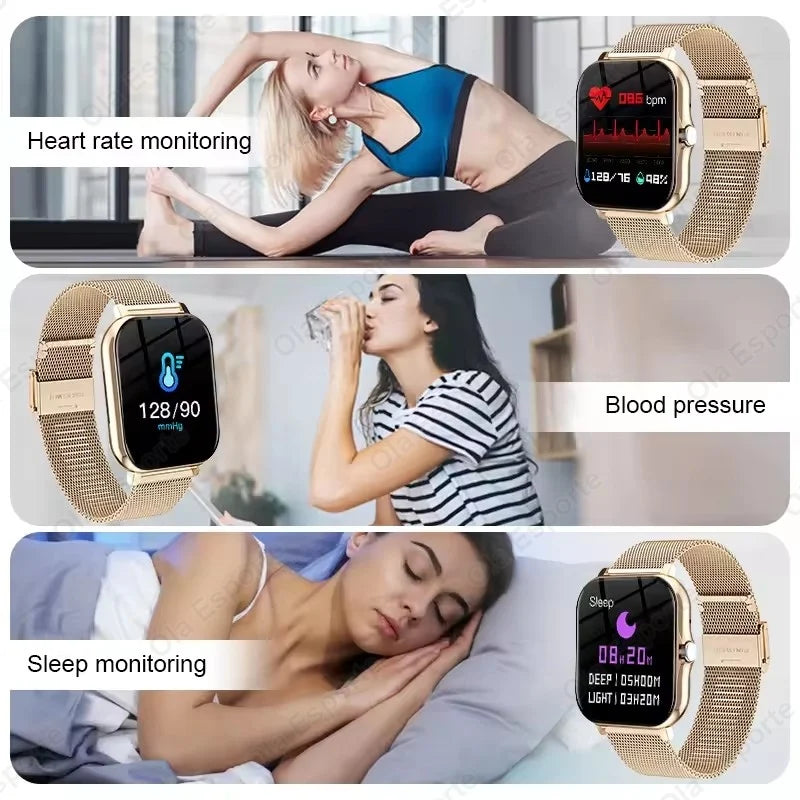NEW 2025 Fashion SmartWatch Android Phone 2.01" Color Screen Full Touch Custom Dial Watch Women Bluetooth Call Smart Watch Men